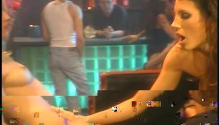 Two Lucky Guys Get to Watch as a Blonde and Brunette Eat Each Others' Pussies