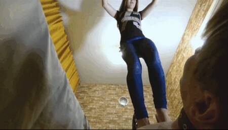 Trampling-Spitting Bertie Look at how I stamp my feet on the slave's body Everything is tough as I like it! And as always, I spit on his face