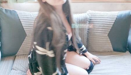 Posing in panties but on video