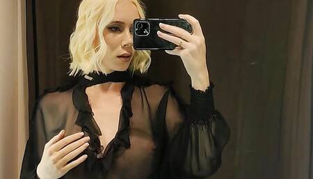 Completely See Through Clothes, Try On Haul Transparent Clothes, at the fitting room