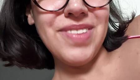Latina with Eye Glasses Farting and Burping on Webcam