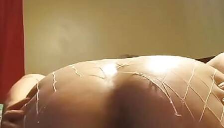 PAWG teasing and dancing in fishnets