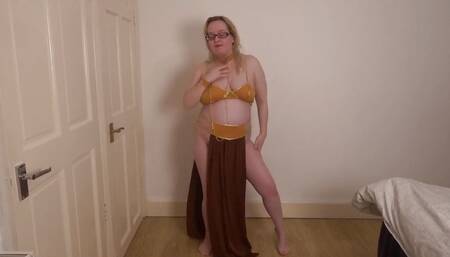 Naughty Princess Leia Slave Girl Dancing Striptease