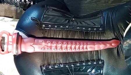 Naughty nun plays with a large unholy member