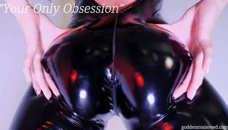 Your Only Obsession- Ebony Femdom Goddess Rosie Reed Shiny PVC Catsuit Ass Worship (standard definition)