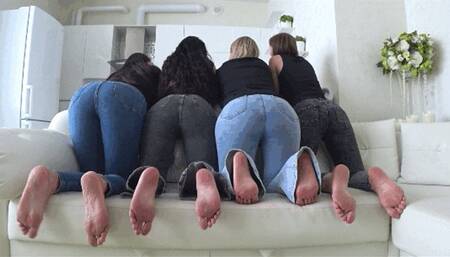 FOUR ASSES IN TIGHT JEANS