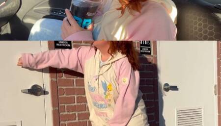 I can't hold it anymore - outdoors pee desperation - 4k mp4