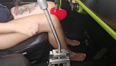 Driving my Green Beetle Barefoot