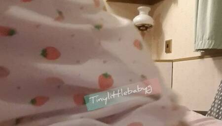 Just a baby on a bed