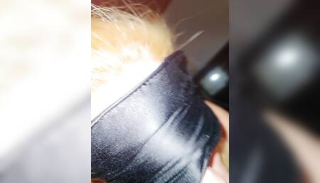 Hotblondygirl blindfolded blowjob cum in mouth ass latina blonde feet view collant nylon