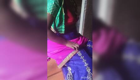 Tamil husband and wife boob suck with back shot