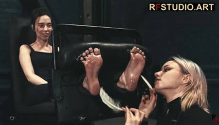 Home Girl's Toes Tied and Spread in Stocks - Tickling by Astrid (UHD 4K MP4)