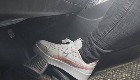 Driving in Pumas and Skinny Jeans