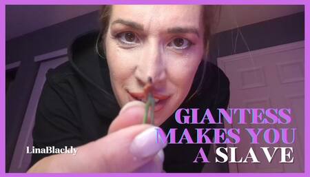 Giantess Lina Steals You for a Ransom and Sex Slave
