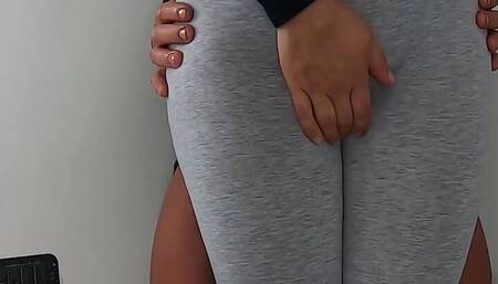 STEPSISTER makes me cum through her legs  LEGJOB + CUMSHOT