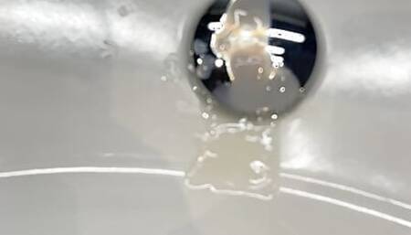 Cumshot in sink