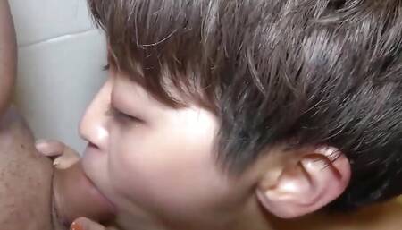 Petite Japanese Teen Filled With POV Creampie