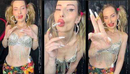 Smoking a Marlboro 100 for u