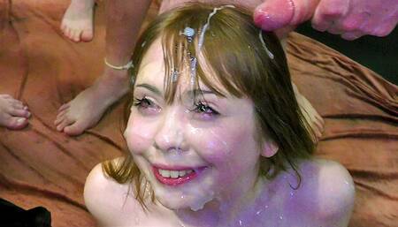 British Bukkake featuring baby doll's amateur porn