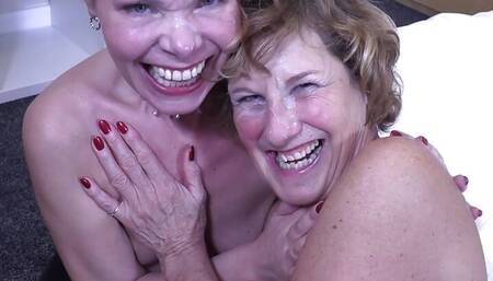 Threesome fun with Hot British MILFs