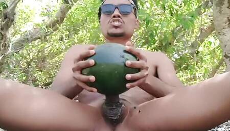 Jordiweek Big cock man self fucking in river side
