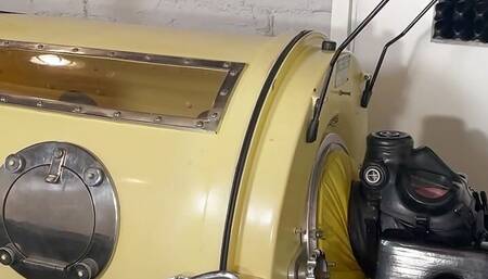 Latex gimp in the Iron Lung