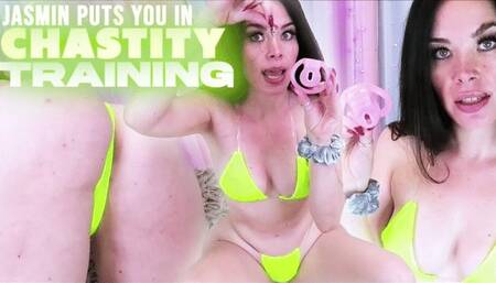 Jasmin Puts You In Chastity Training (HD WMV)