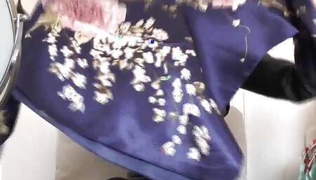 Trying on New Satin Neck Scarves - and You're on Jerk-off Duty!