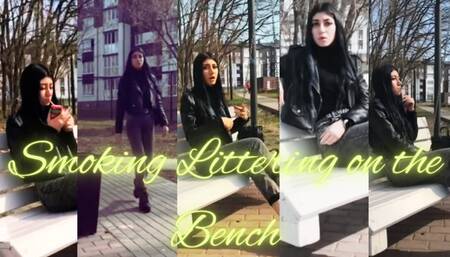 Smoking Littering on the Bench