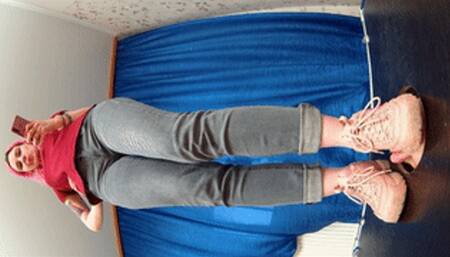 Floor-face trampled under dirty Fila sneakers - view from ground (part 1 of 4), flo402xp 1080p