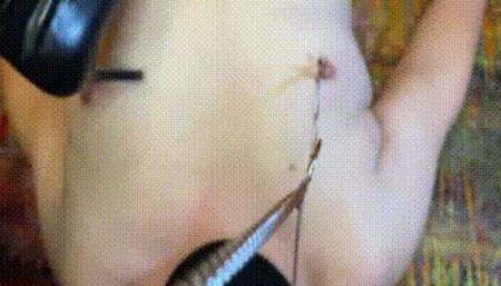 Slave Nipple hardness test