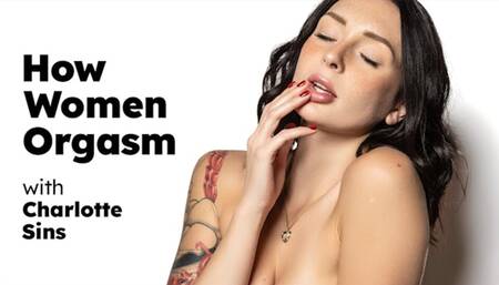 UP CLOSE - How Women Orgasm With The Adorable Charlotte Sins! INTENSE HITACHI ORGASM! FULL SCENE