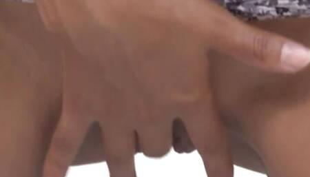 Little Lorie fingering Pussy closeup