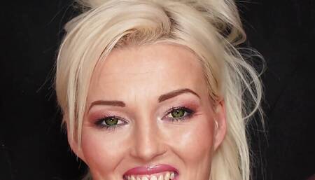 Blonde Babe Lovita Fate Masturbates in Fully Fashioned Stockings