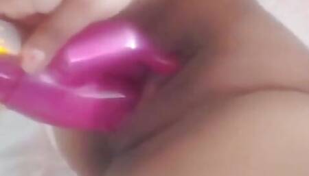 Trying Out My New Rabbit Toy