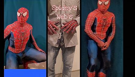 Spidermans cock and Spiidersmans cumshot cosplay Spidey's Web's