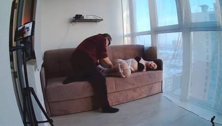 Ness_Bondage with stretch film_Hidden POV-CS09_Part 1-3_Full version