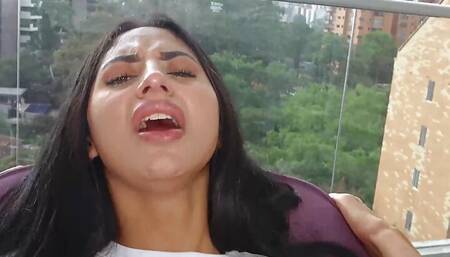 Big Ass In Tight Shorts Latina Anal Railing And Close Up Creampie