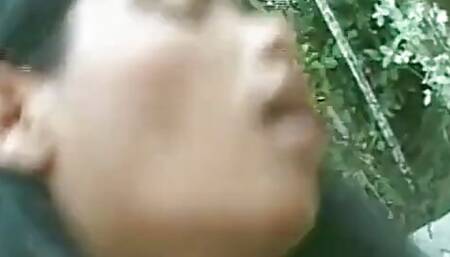 Two Teen Brazilian Girls in FFM Threesome Outdoors