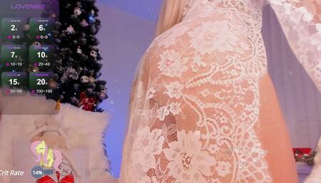 Ass in a white lace pinup