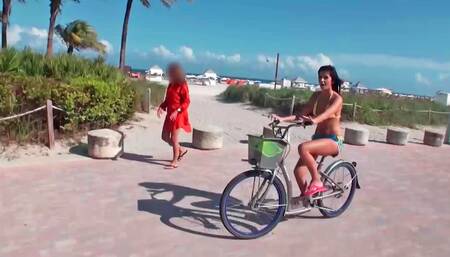 Bikini comes off an ass so a dick could come inside it