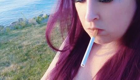 Morning Smoke - POV: NPC Hand Held Human Ashtray Used by Gorgeous Goddess