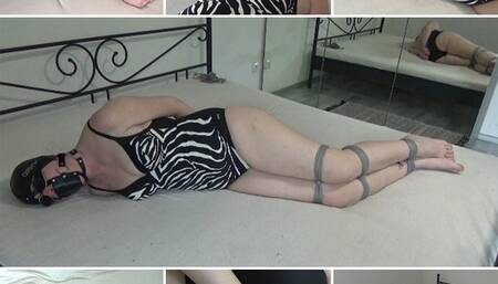 Tied up in retro swimsuit