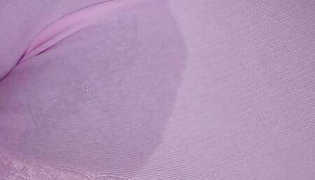 Spitting and Rubbing Sweet Pink Panties and Pussy