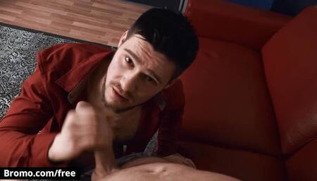 Bearded Bottom John D Seduces Hot Top Tim To Make Him Fuck His Tight Ass On The Couch - BROMO