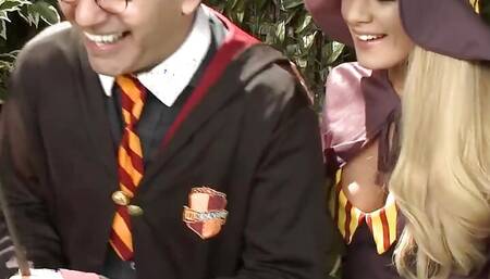 The Newly Minted Blonde Sorceress Joins the Phenomenal Orgy and Jumps on a Huge Cock