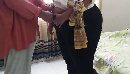 Indian Young 18+ Lady Boss Fucked By Office assistant with Her Hands tied - Rough Anal Fuck & Cum