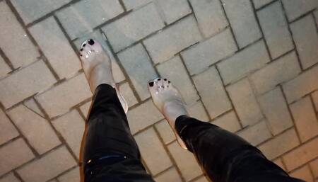 stripper high heels - public crossdressing