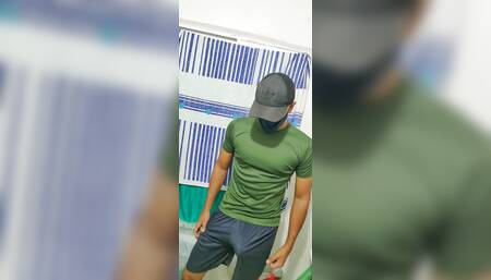 Indian army cock gets masturbated l