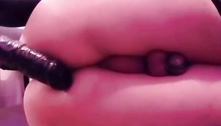 BBC Dildo fun with orgasm